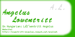 angelus lowentritt business card